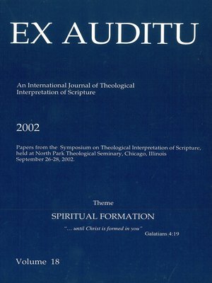 cover image of Ex Auditu--Volume 18